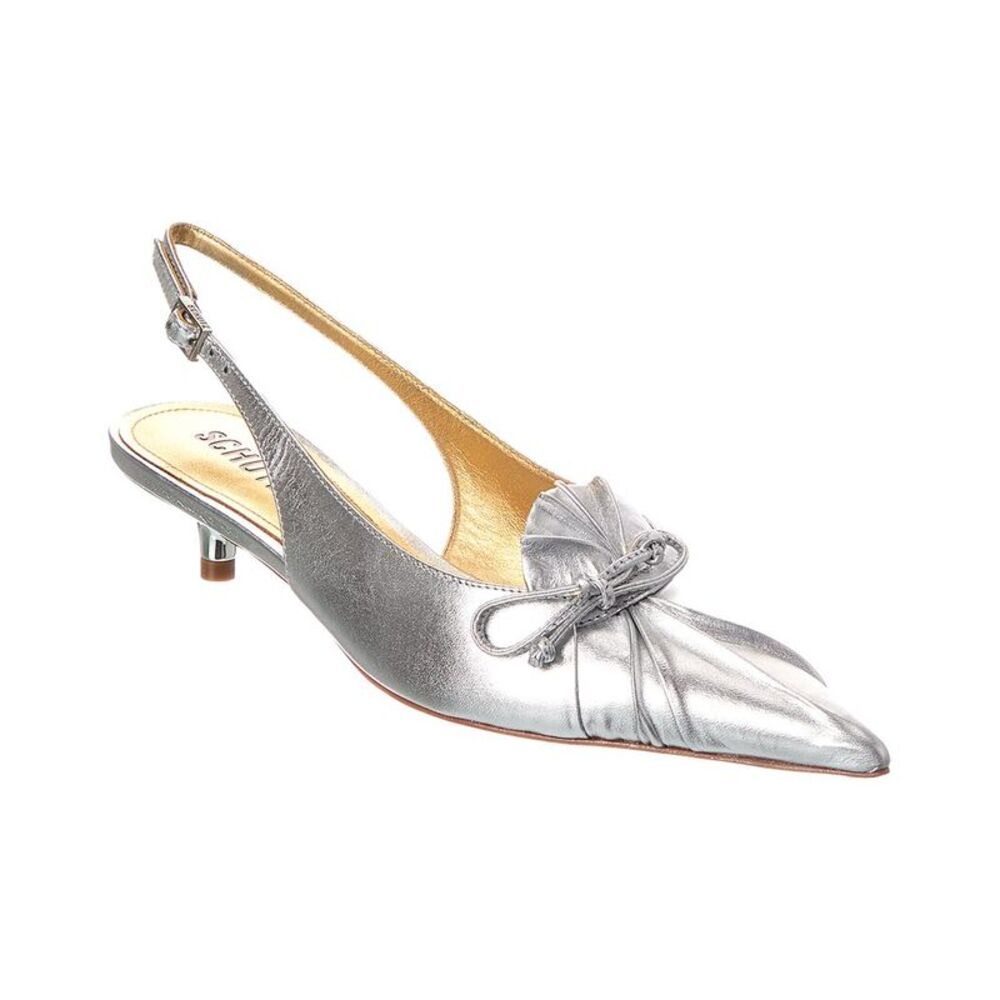 Schutz Zane Metallic Leather Sandal